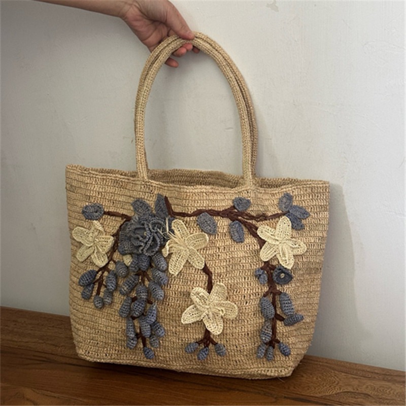 Women'S Raffia Bags - حقيبة يد جديدة مصنوعة يدويًا من