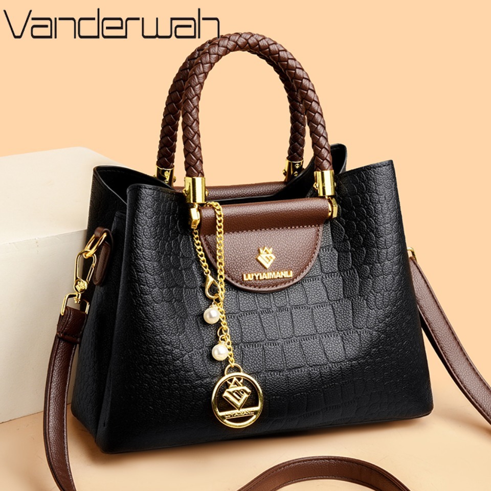 Women Bags On Sale - المنسوجة مقبض العلامة التجارية حقيقية عالية